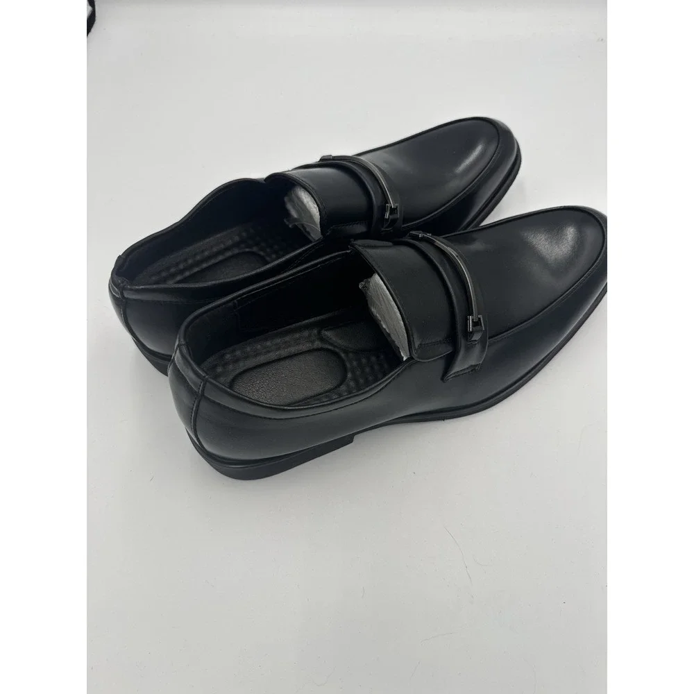 New Black Leather Loafers Dress Shoes Men's Size 14